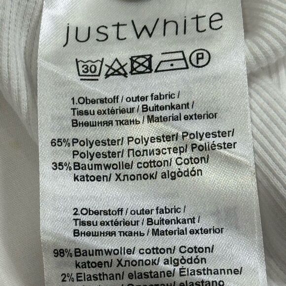 JUST WHITE BLOUSE. WHITE/BLUSH/GREY. - Picture 7 of 12